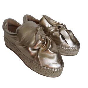 JSlides Reese Gold Platform Espadrilles- 8.5M